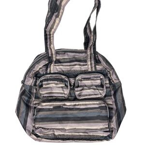 Lug Puddle Jumper Lightweight Packable Striped Tote Carryon Travel Bag